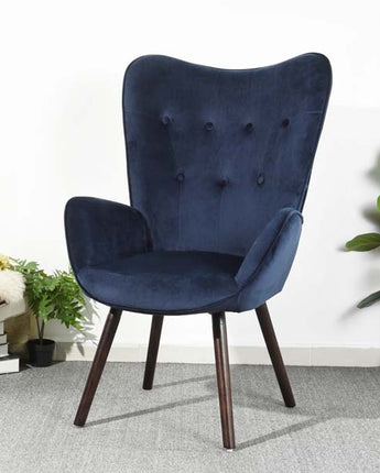 Kas Armchair Velvet Dark Blue