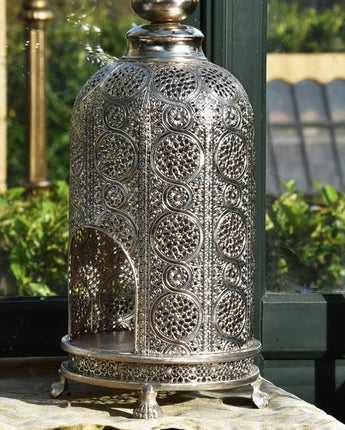 Large Detailed Silver Lantern