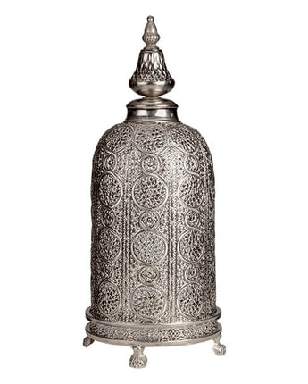 Large Detailed Silver Lantern