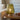 Small green ridged glass LED table lamp