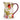 Milk jug ceramic milk jug with fig and pomegranate pattern, front view