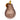 Mini lamp amber pear-shaped glass mini lamp with gold-coloured stalk, detail 02