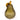 Mini lamp green pear-shaped glass mini lamp with gold-coloured stalk, detail 02