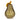 Mini lamp green pear-shaped glass mini lamp with gold-coloured stalk, front view