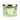 A mint green scented eucalyptus candle in a clear glass jar with a silver lid, on a white background