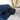Genuine Navy Mongolian Lambswool and Suede Cushion