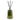 Green luxury reed diffuser bottle with black sticks on a white background