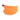 An orange paper piece of pumpkin décor with a small dark brown stem, shown on a plain white background.