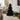 Small black paper Christmas tree decorations