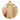 Round wooden serving board painted with tomatoes on one end, in front of white background.