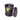 Purple candle with grape design on a white background, with the lid off.