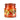 Decorative home fragrance in a glass jar with fruit design on a white background.