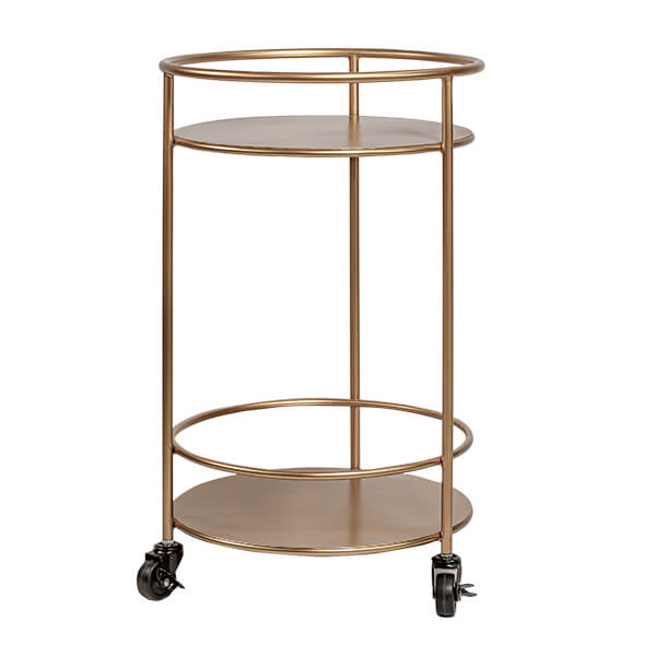 Rond Rice Trolley Round Drinks Trolley in Gold – Madison & Mayfair