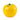 Yellow one of the tomato-shaped salt and pepper shakers in front of white background.