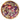 Serving bowl medium mango wood serving bowl with enamel fig and pomegranate artwork, detail 02