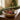 Serving bowl medium mango wood serving bowl with enamel fig and pomegranate artwork, styled in a home setting alternate view 2