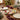 Serving tray oval ceramic fig and pomegranate serving tray, styled in a home setting