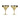 Set of Two Art Deco Gold Margarita Glasses