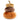 Three stacked plush pumpkin-shaped autumn cushions in shades of orange, brown, and tan with a small stem on top