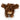 Rustic Highland cow décor crafted from brown branches and twigs, on a white background