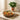 Wooden utensils on table in front of plant in a pot, with the spoon in a bowl of tomatoes.