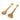 Wooden utensils with tomato-painted handles in front of white background.