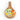 Wood spoon holder with colourful painted tomatoes inside, in front of white background.