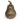 A ribbed glass pumpkin in a smoky olive green color with a matching green stem, shown on a clean white background.