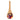 Utensil holder mango wood utensil holder with enamel fig and pomegranate pattern, detail 02