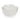 White textured glass bowl with scalloped gold rim