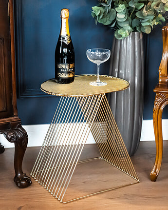 Art Deco Style Wire Table - Gold