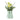 Two green ceramic boot-shaped vases containing yellow flowers on a white background.