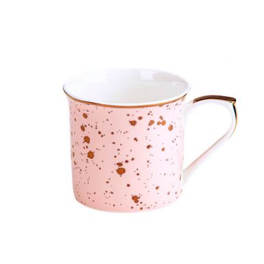 Pink and Gold Speckled Mug