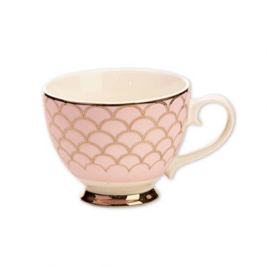 Pink and Gold Footed Mug