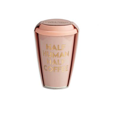 Pink Slogan Travel Mug