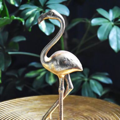 Gold Flamingo Ornament