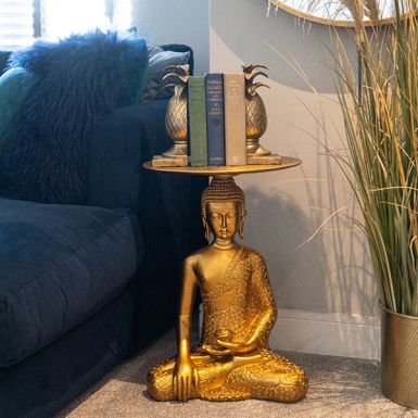 Gold Resin Buddha Table